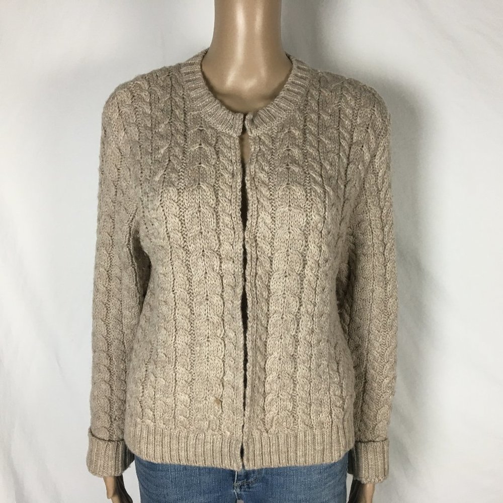PAUL JAMES Cableknit Cardigan Sweater Women's M